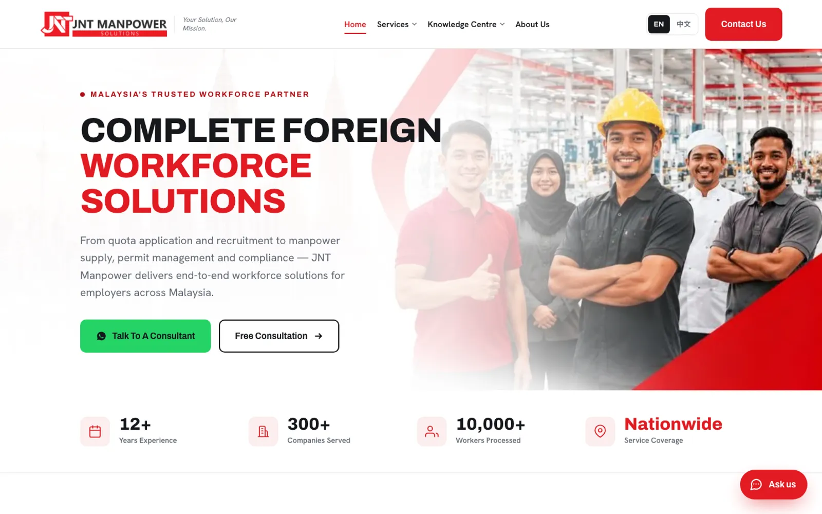 JNT Manpower —— 外劳中介官网与自助后台 — JNT Manpower Solutions